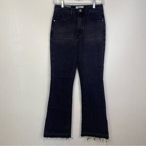 NWT Redial Split Hem Flare Black Denim Jeans Women's Jeans 2 High Rise Festival